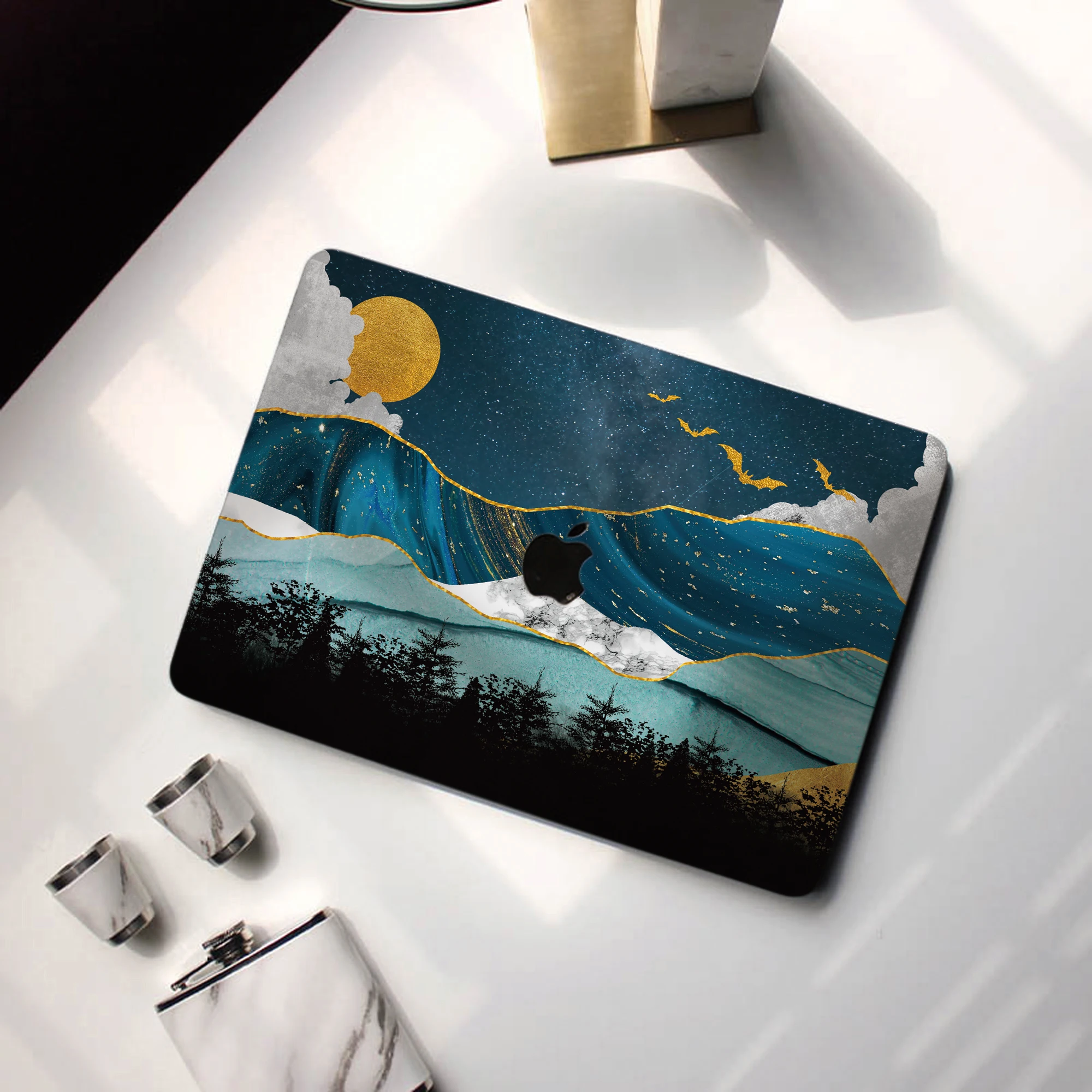 ÉTui Pour Ordinateur Portable Paysage Abstrait Minimaliste Pour Macbook Air 13 éTui Funda Macbook Pro 13 éTui 2020 Air M1 Pour Macbook Air 13 Couverture