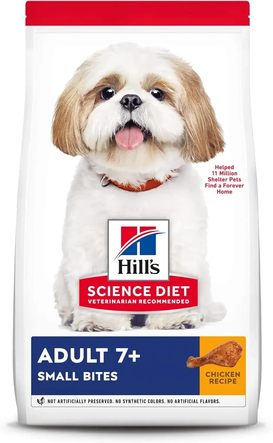 

Hill's Science Diet Adult 7+ Small Bites Chicken Meal, Barley & Brown Rice Recipe Dry Dog Food, 15 lb. Bag (pack of 1)