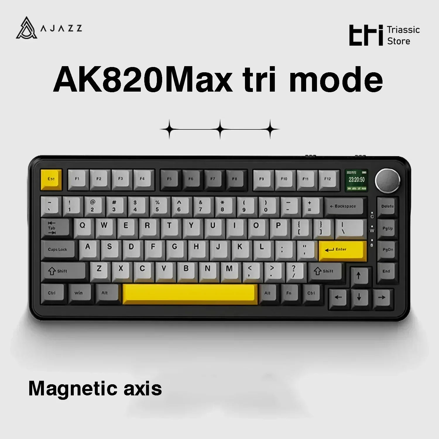 AJAZZ AK820 MAX HE Quick Trigger Keyboard Hall Effect Pad TFT Screen Adjustable Drive Mechanical Keyboard Wired Gaming Keyboard