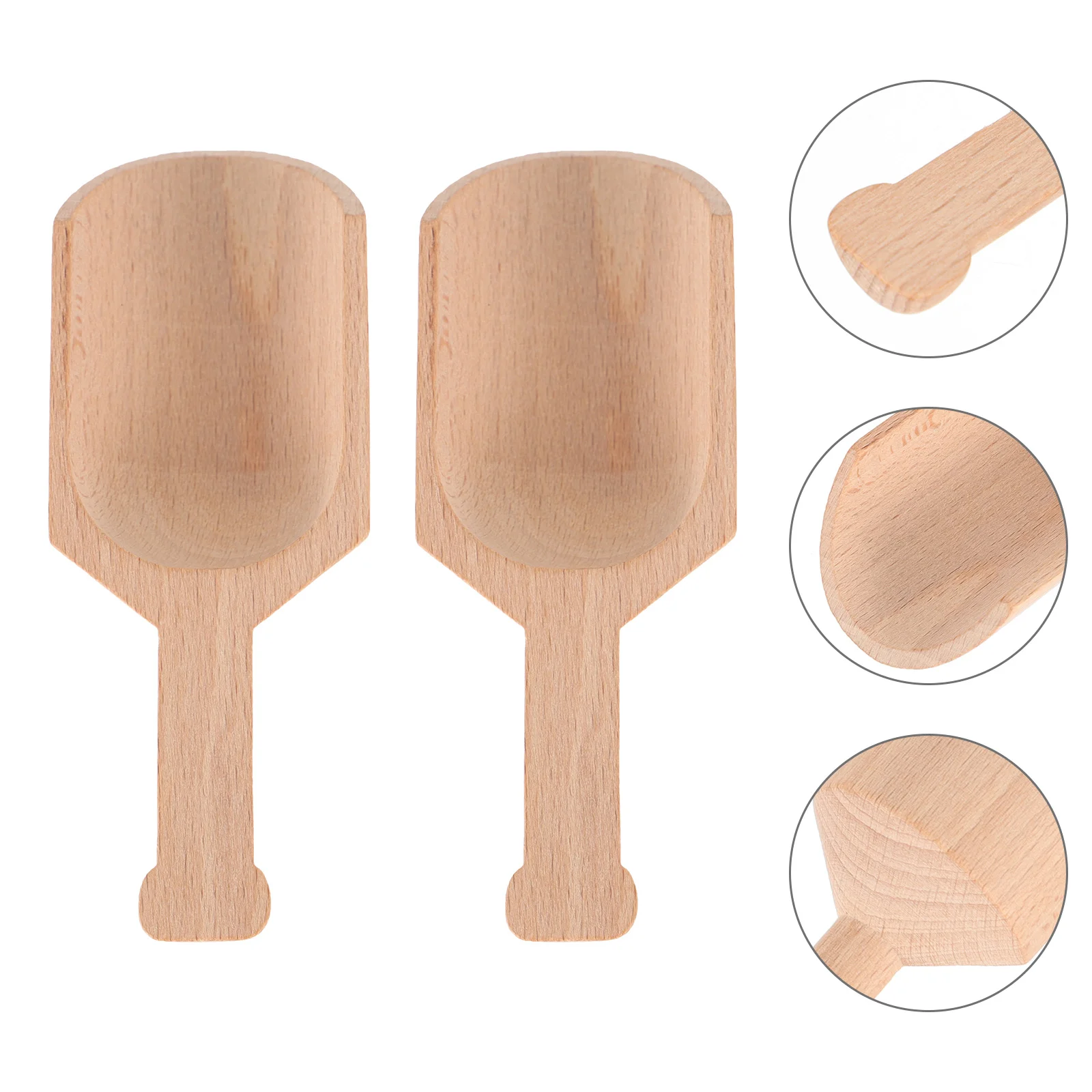 

2Pcs Premium Wooden Spoons Household Bath Salt Spoons Tea Shop Tea Leaf Scoops Wooden Salt Spoons Tea Leaf Spoon