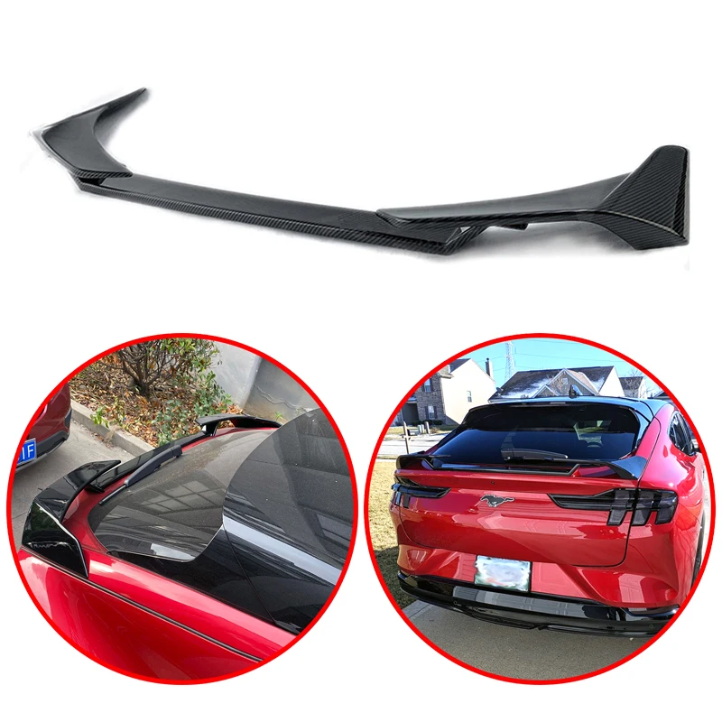 

High Quality ABS Rear Wing For Ford Mustang Mach-E 2021 2022 Up Sport Style Spoiler Glossy Black or Carbon Fiber Look Body Kit