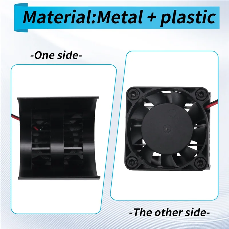 قطعتان من مروحة تبريد المحرك 42 مم لسيارة Traxxas 1/10 E-Maxx E-Revo Summit Arrma 1/8 Kraton Talion Typhon RC، أسود