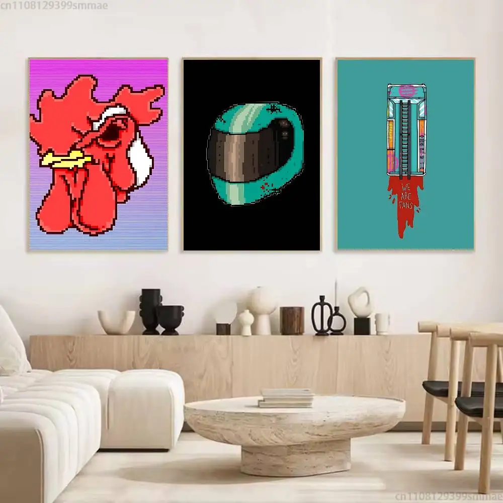 H-hotline miami  Classic Wall Art, Canvas Print Poster, Suitable for Home, Living Room, Room Decoration Painting