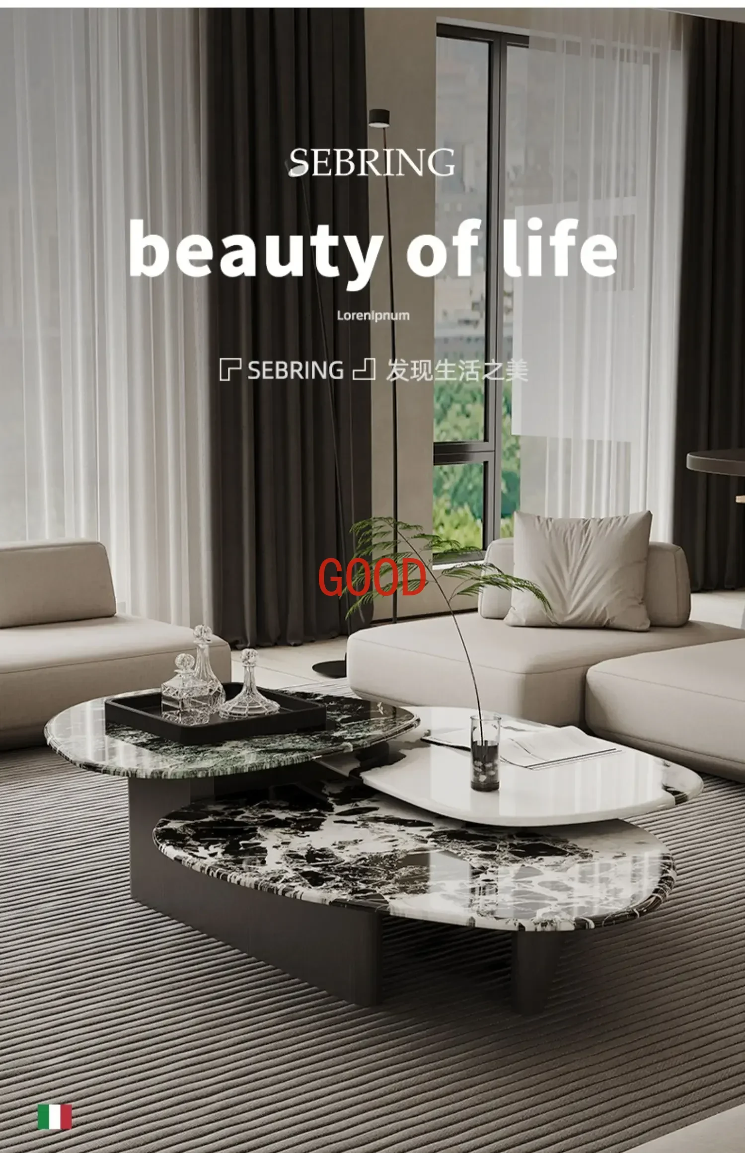 

Итальянский мраморный чайный столик, набор размеров для гостиной, высококачественный дизайнерский дом