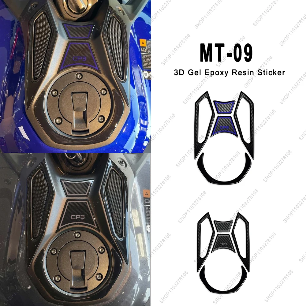 

Для Yamaha Mt 09 mt09 2024 2025 3D наклейки из эпоксидной смолы комплект водонепроницаемых мотоциклетных топливных ключей Zone защитные наклейки