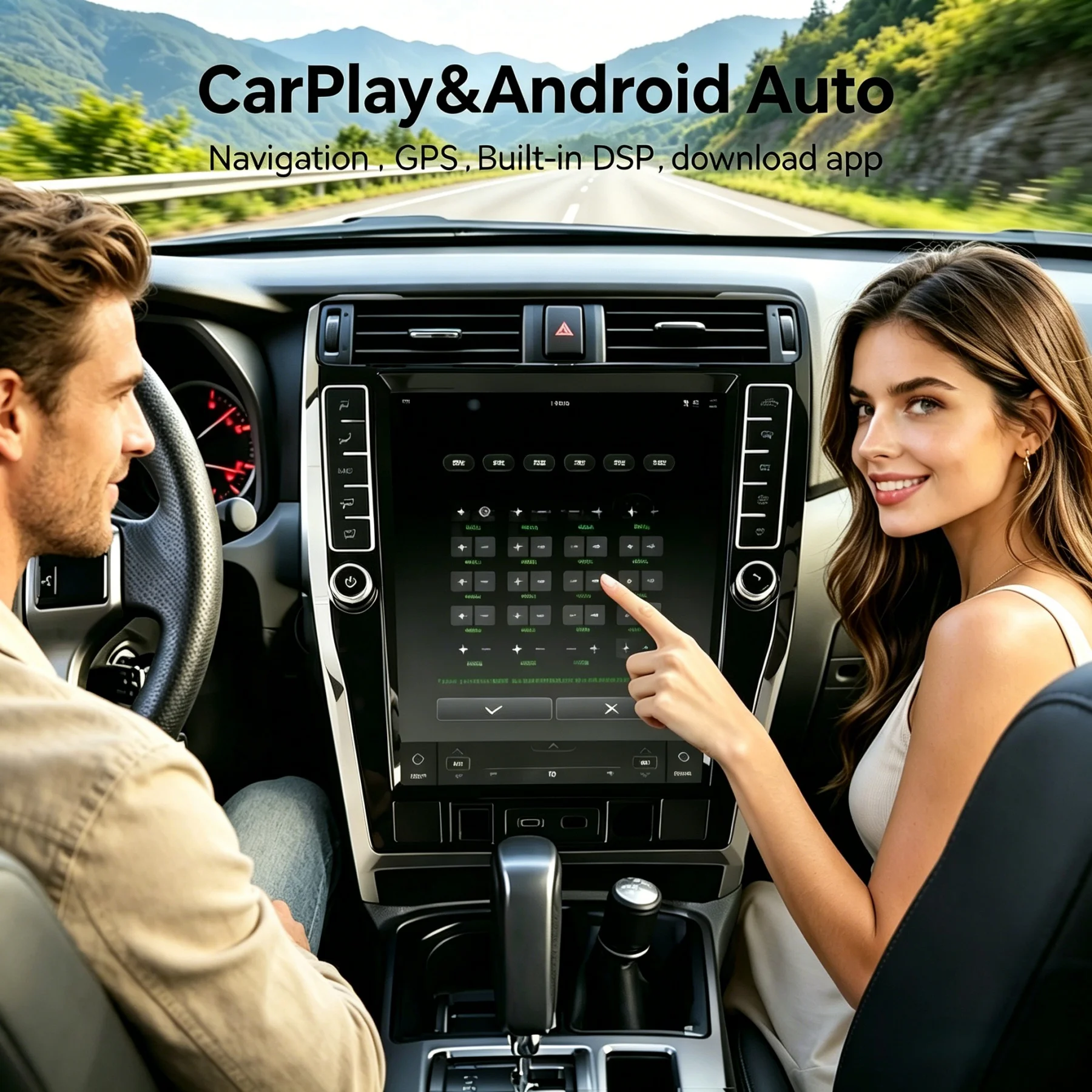16.2 inch Android 15 Vertical Touch Screen Car Radio For Toyota 4 Runner 2009-2023 Car Multimedia Display GPS Navigation Carplay