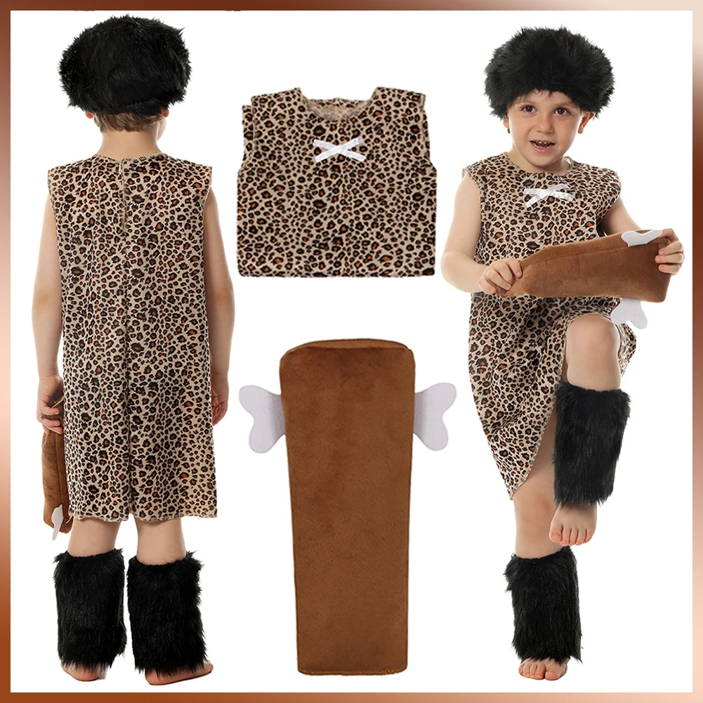 

Wholesale Primitive Cosplay Child Boys Role Play Clothing Savage Stage Costume Kids Roleplay Children Fantasy Fancy Party Cloth