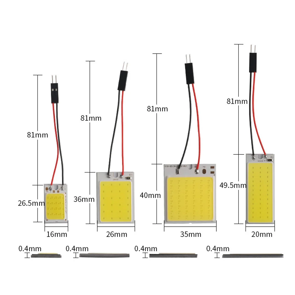 Bianco T10 W5w Cob 24SMD 36SMD 48SMD Auto Led Auto interni lampada da lettura lampadina cupola festone pannello veicolo lampada 1 pz