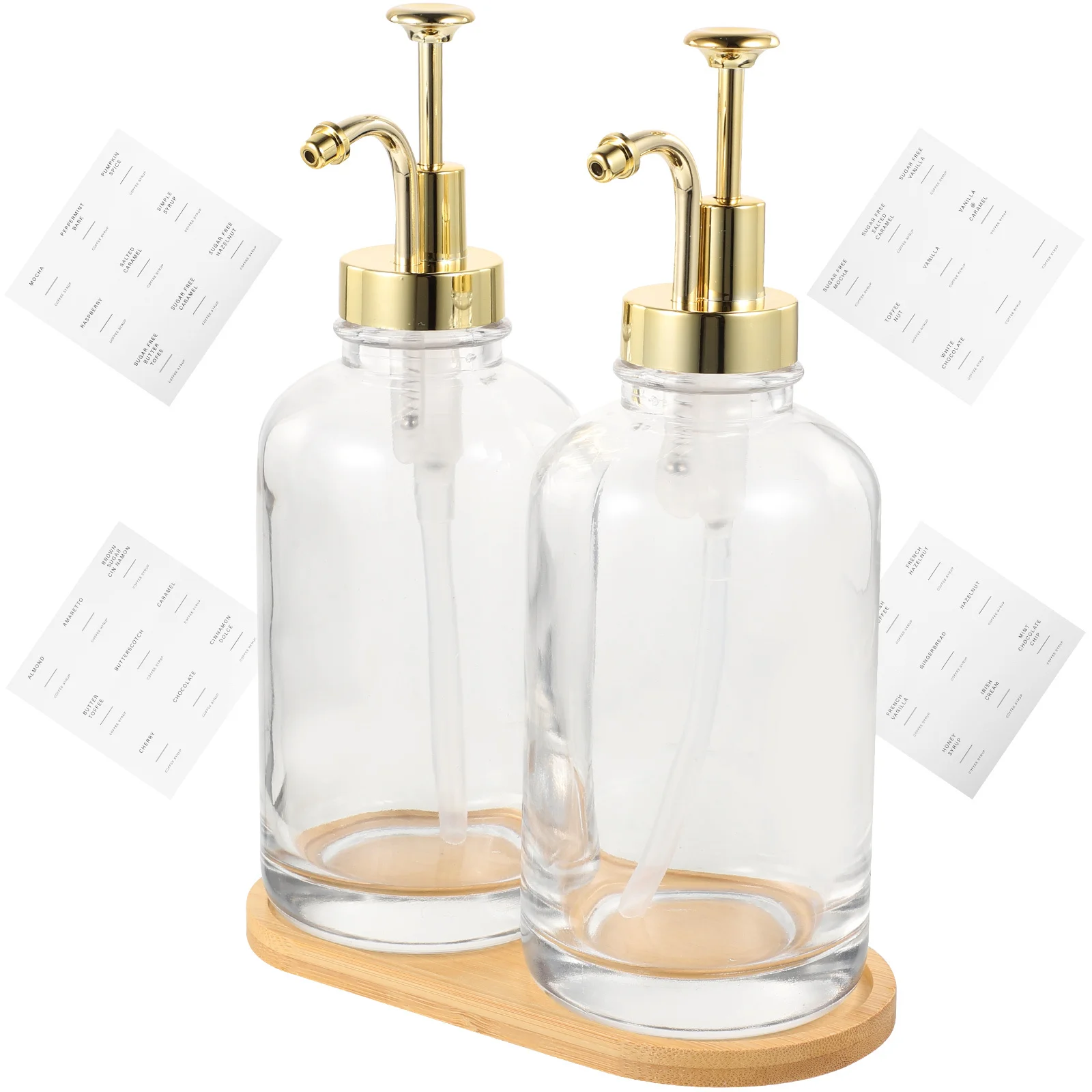 Botol Dispenser Pompa Sirup Kopi, Perlengkapan Dapur, Botol dengan Pompa untuk Gelas