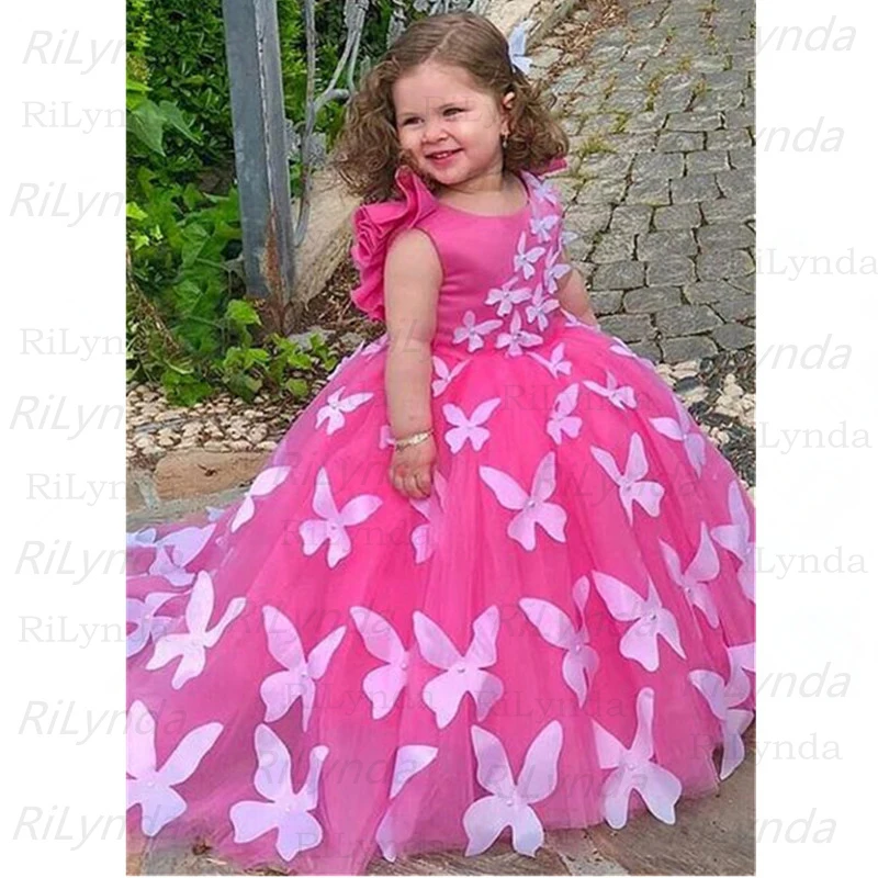 فساتين فتاة الزهور تول الديكور فساتين المسابقة للفتيات فساتين التواصل الأول للأطفال فساتين حفلة موسيقية