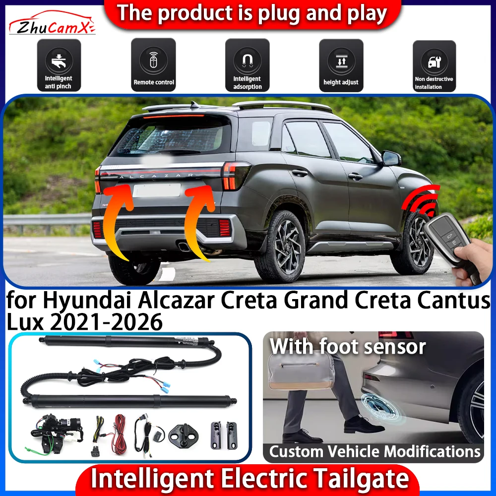 

Smart Powered Tailgate System for Hyundai Alcazar Creta Grand Creta Cantus Lux 2021-2026 Automatic Intelligent Electric Trunk