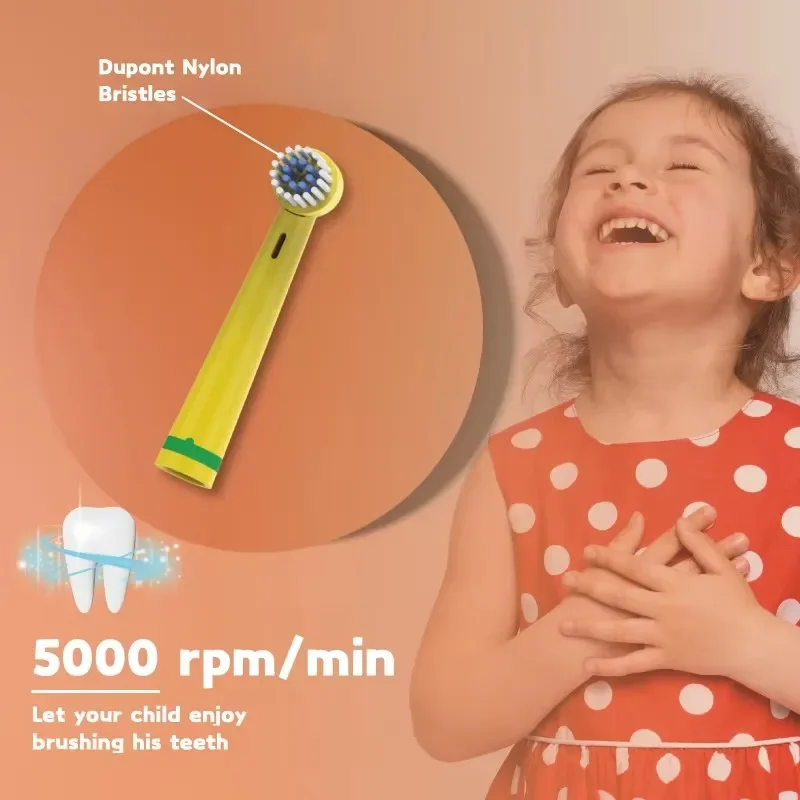 Children Sonic Electric Toothbrush Rotating Toothbrush Battery Type IPX5 Waterproof Cartoon Teeth Whitening Soft Bristle Kids
