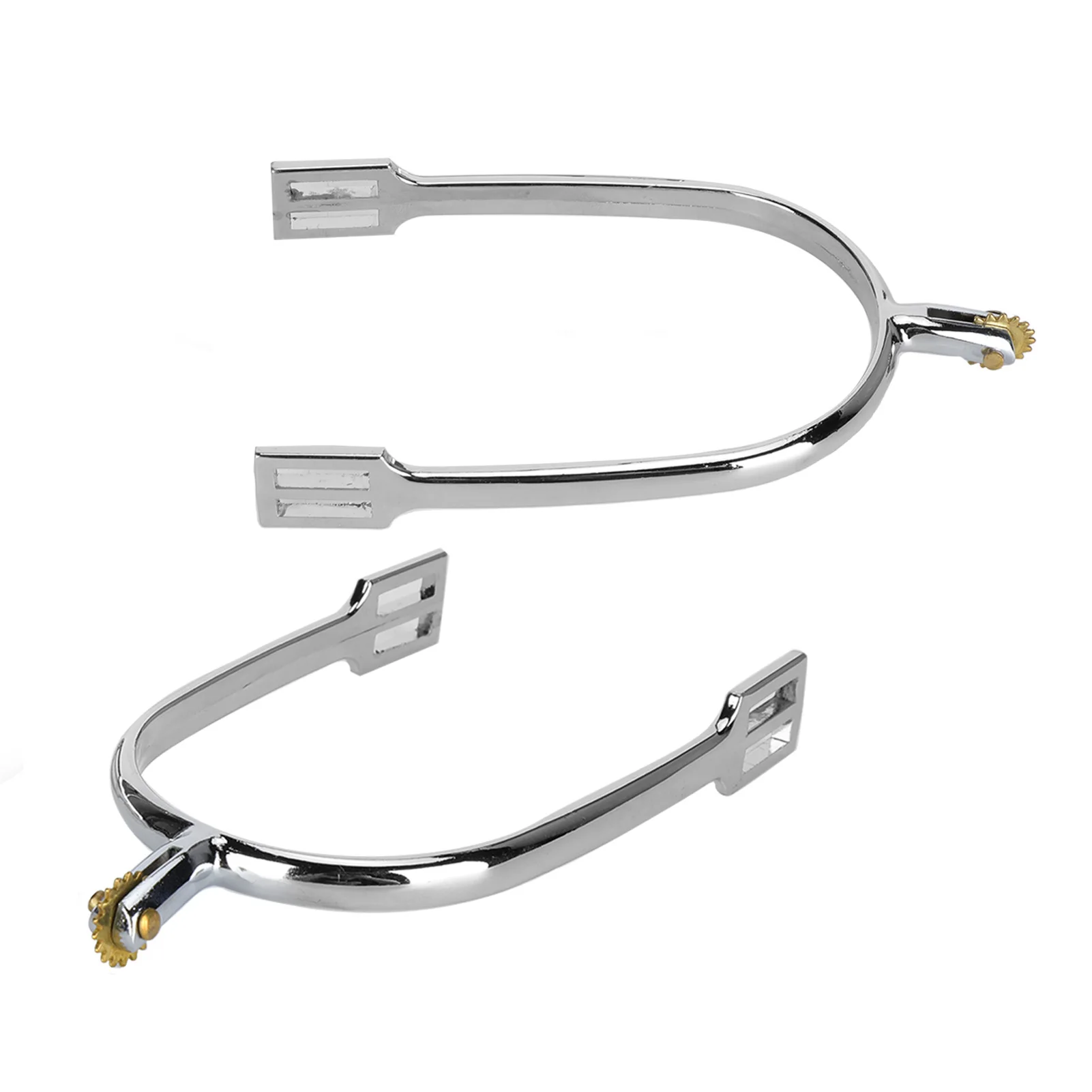 2Pcs Horse Spurs Zinc Alloy English Style Riding Horse Spurs with Rotatable Copper Rowel for Horse Training Entertainment Farm