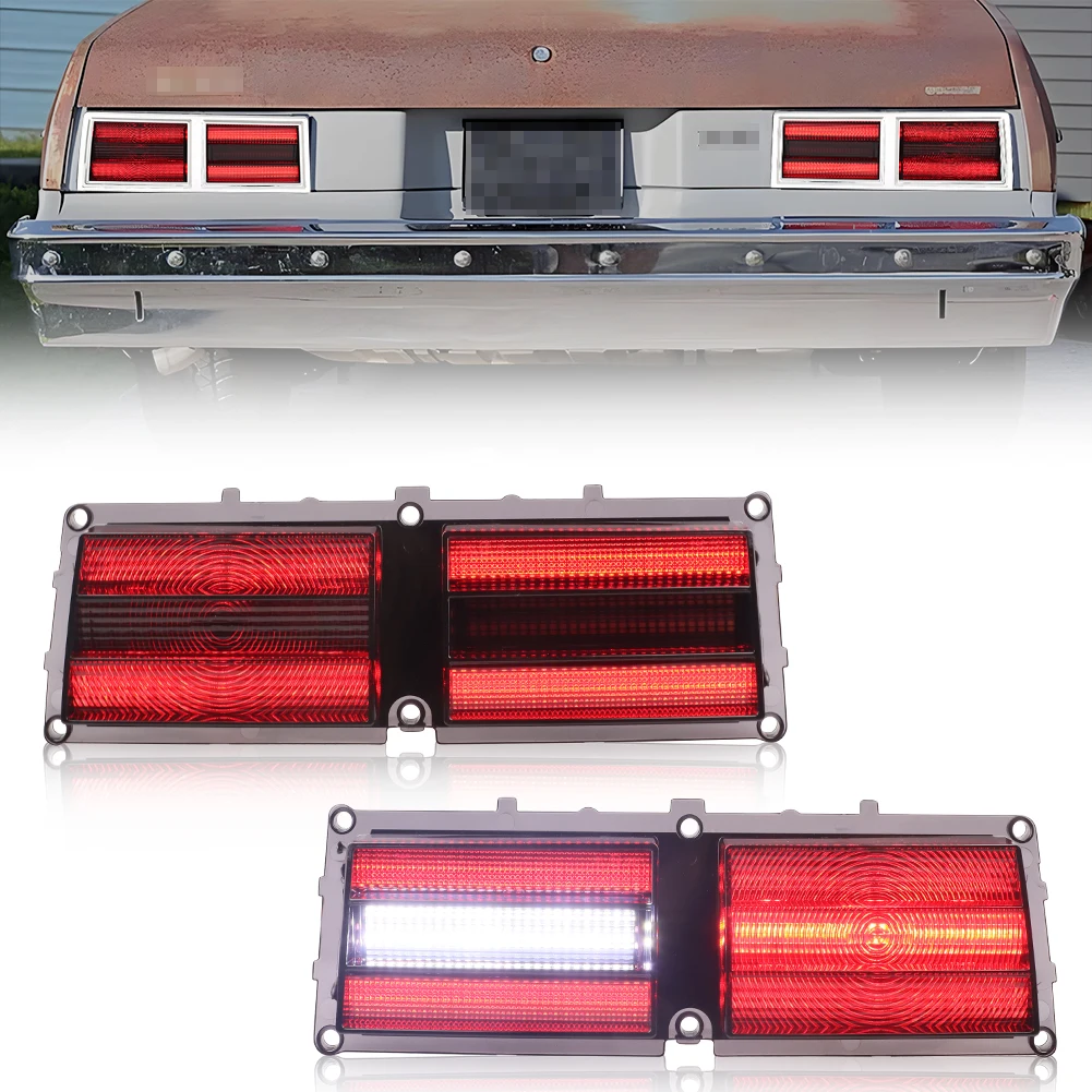 2 Piezas de Luces Traseras LED para Chevrolet Nova 1975 1976 1977 1978 1979, Luces de Freno, Luces de Reversa, Luces de Marcha Atrás
