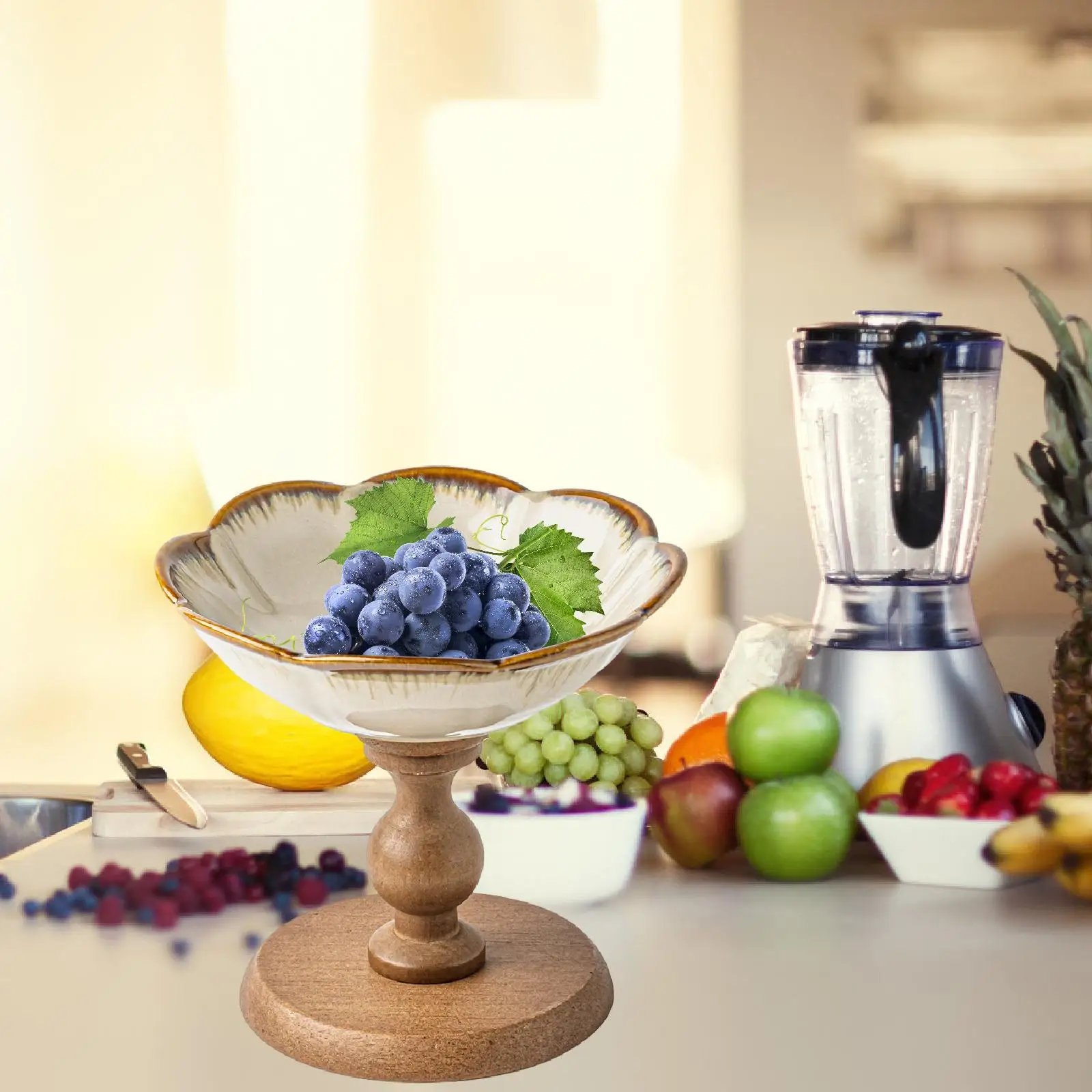 

Fruit Bowl Fruit and Vegetable Holder Table Centerpiece for Kitchen Counter for Holiday Coffee Table Living Room Parties Wedding