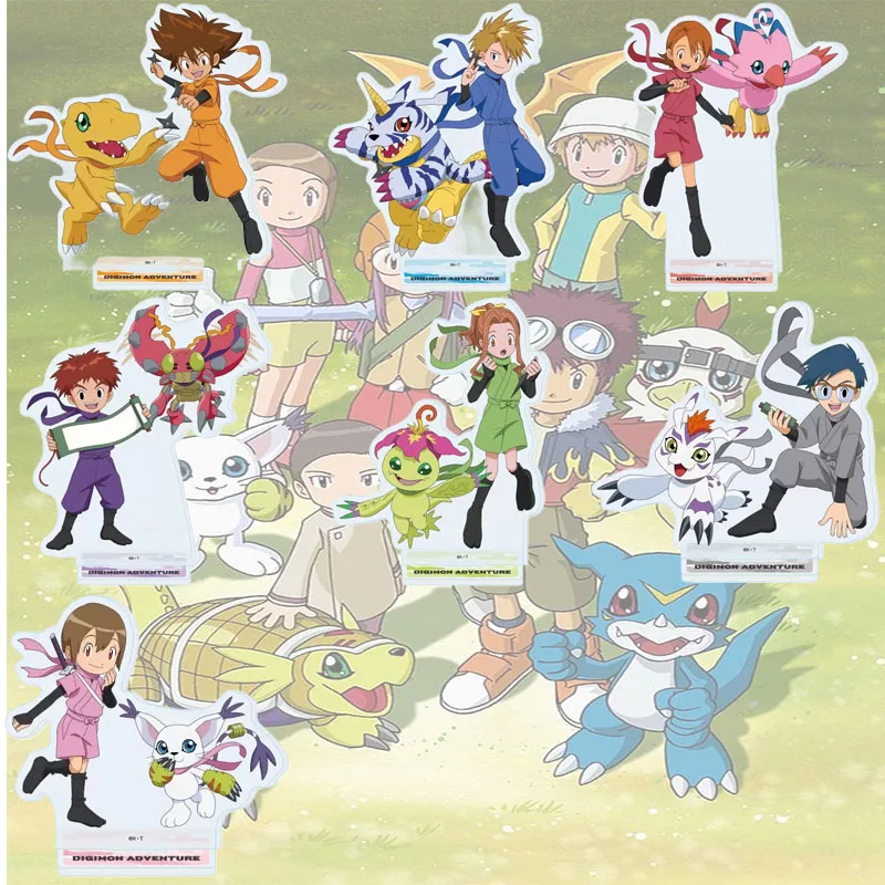 Digimon ANIME 15CM Popular Character Acrylic Stand Figure Cool Desk Ornament Cosplay Prop Gift for Fans Keychain