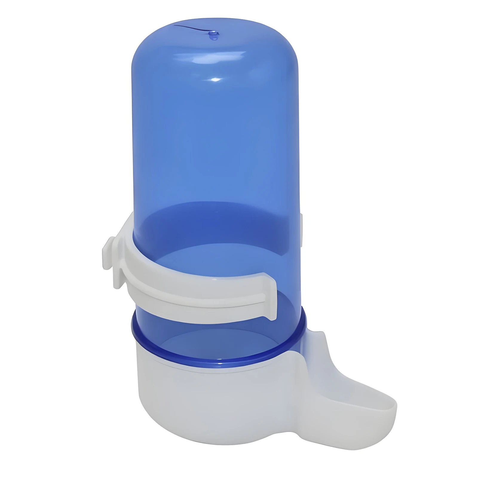 Automatischer Trinkbrunnen und Futterautomat aus Kunststoff für Haustier-Vögel, Hängender Futterkäfig für Papageien, Blaue Sittiche, Tauben, 415ml 240ml – Detail 4