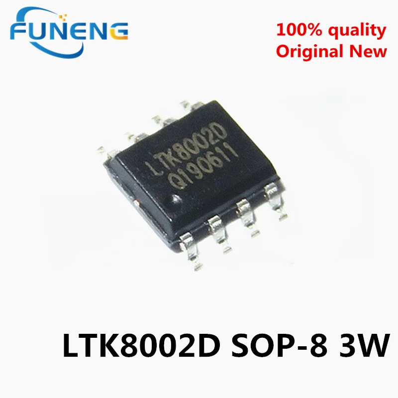 50PCS  LTK8002D LTK8002 8002D SOP8   3W  audio power amplifier chip