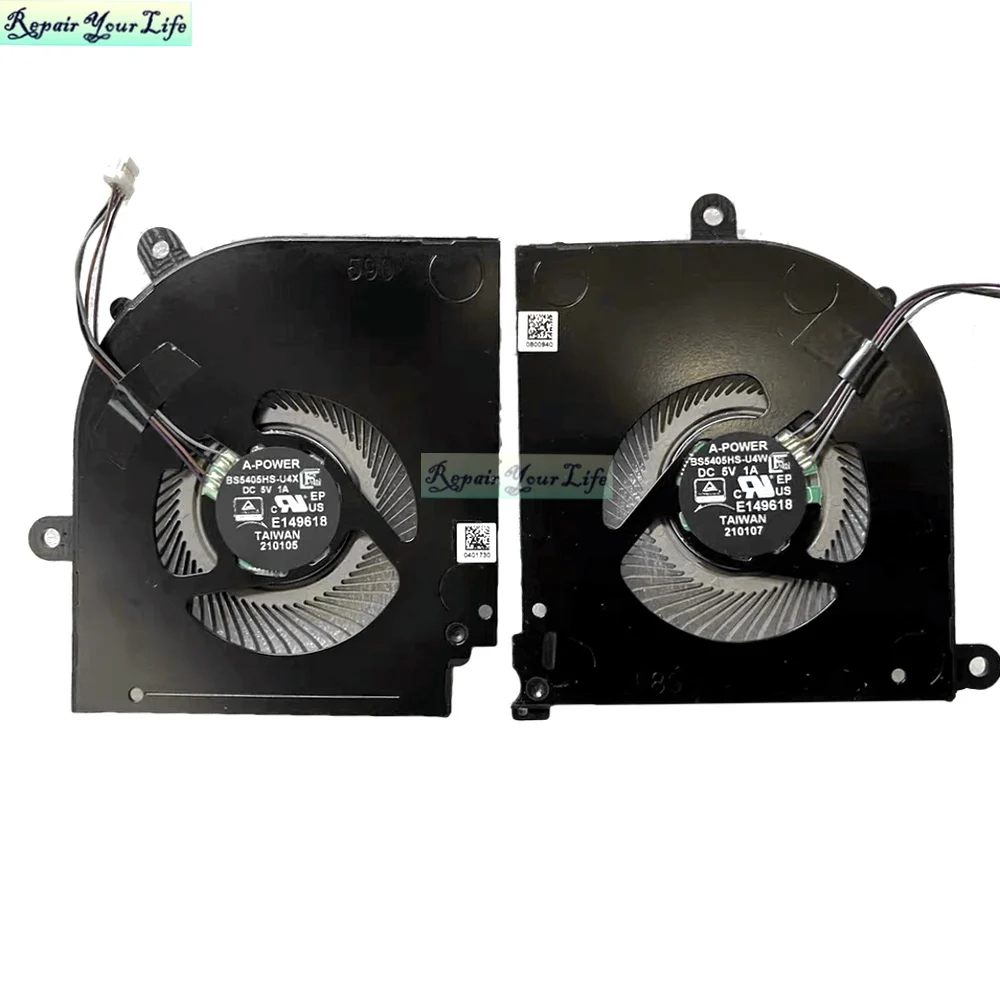 BS5405HS-U4W/U4X Laptop CPU GPU Cooling Fans For MSI Stealth 15M-A11UEK MS-1562 A11SEK A11SDK Computer PC Fan Cooler Radiator