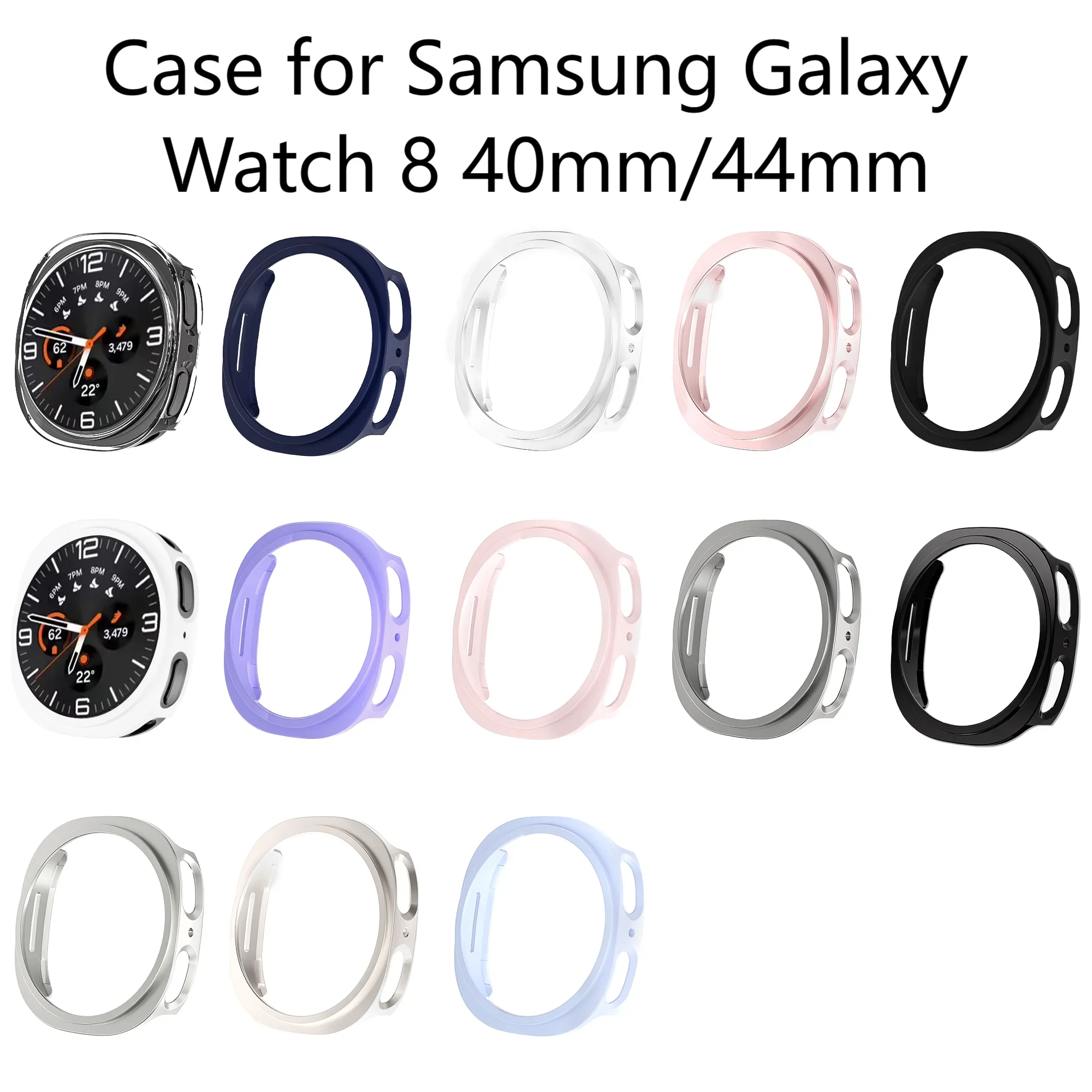 

PC Case for Samsung Galaxy Watch 8 40mm/44mm,[No Tempered Glass]Slim Shockproof Protective Bumper Cover for Samsung Watch 8
