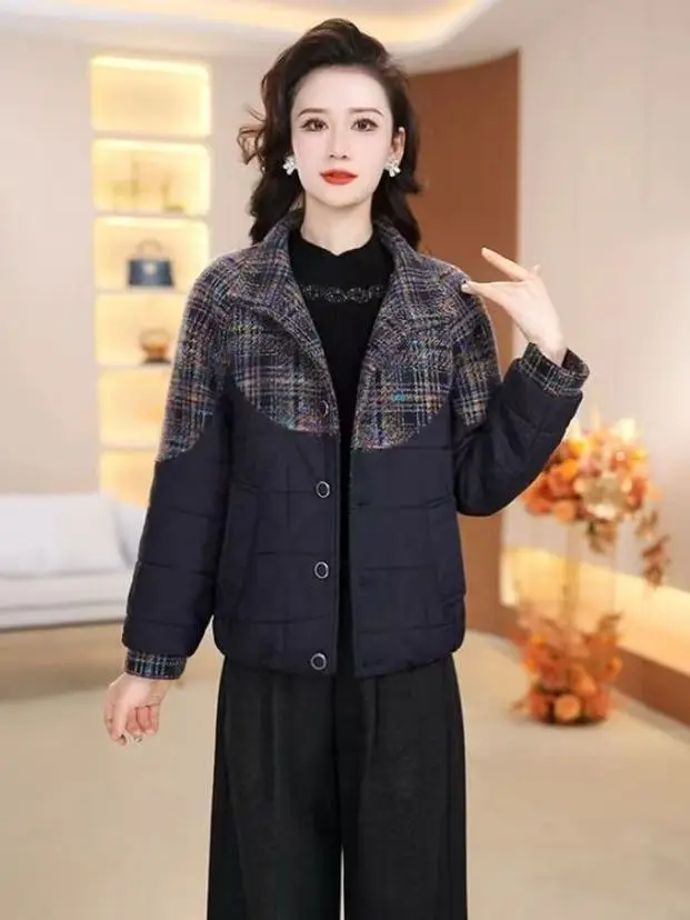 

Ele Faionable Cotton Jaet Mommy Sle Autumn Winter New Arrival Warm Casual Versatile Women's Coat Polyester Fiber