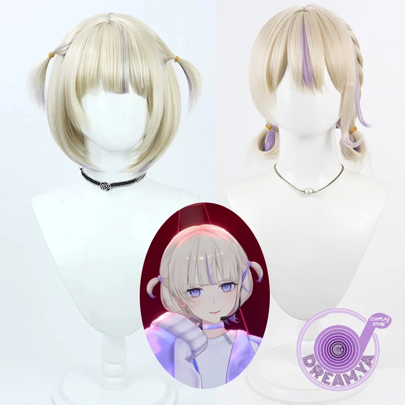 Todoroki Hajime Cosplay Wig Vtuber Short Heat Resistant Synthetic Hair Halloween Party Role Play Carnival + Free Wig Cap