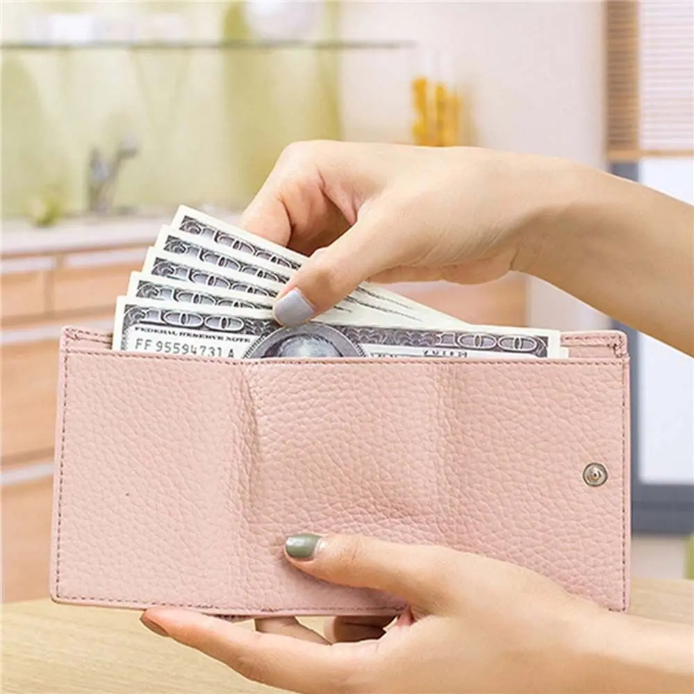 Girls Creative Coin Bag Women Cash Clip Buckle Wallet ID Card holder Short Purse Coin purse Rfid Wallet
