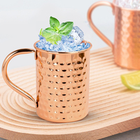 New 100% Copper Cups Pure Solid Moscow Mule PURE Copper Mugs-Shaped 450ml Cocktail Cups Beer Milk Mug Drinkware