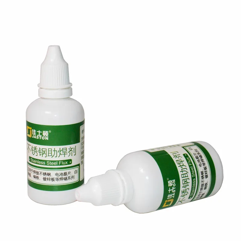 Flux สแตนเลสสีขาวแผ่นโลหะเหล็กเชื่อมน้ำ Liquid Flux ที่มีประสิทธิภาพ Rosin Soldering Agent No-Clean Watteries