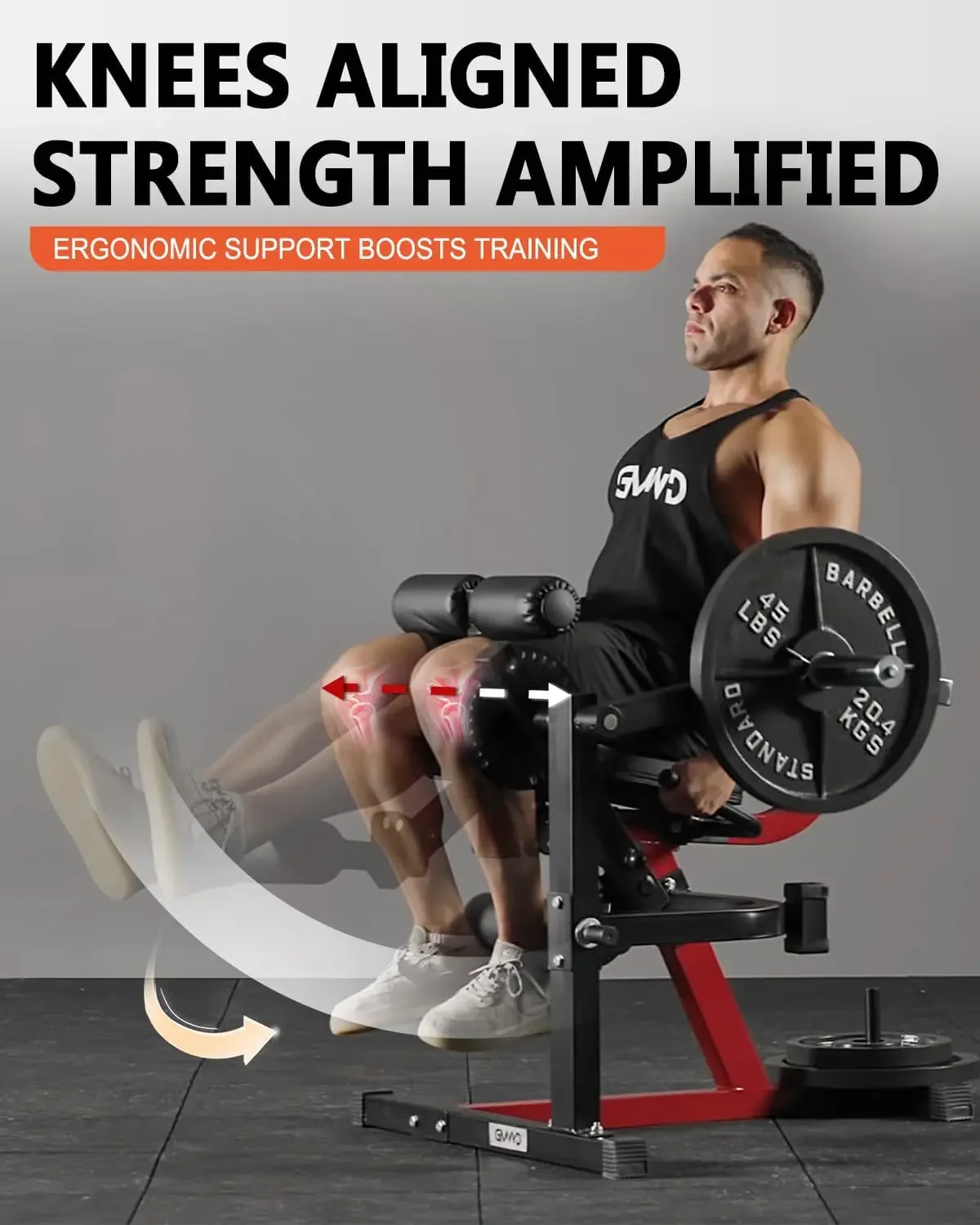 Plate Loaded Leg Extension Curl Machine Home Gym Lower Body Exercise Weight Machine Thigh Rotary Extension Adjustable Workout Be