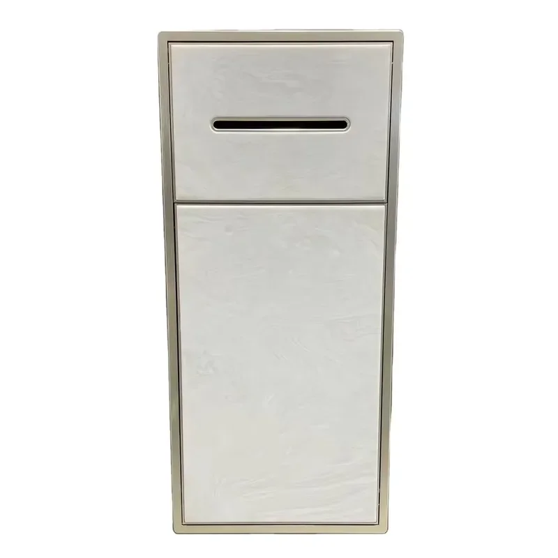 Recessed Dupont Stone Stainless Steel Rubbish Bin Tissue Box Wall Mounted Tissue Dispenser Trash Can Bathroom Storage