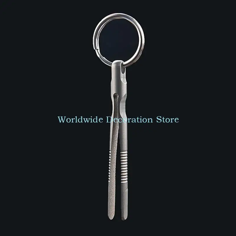 Q39B TC4 Tweezers Survival Tool Tweezers for Outdoor Camping for Titanium Alloy Tweez