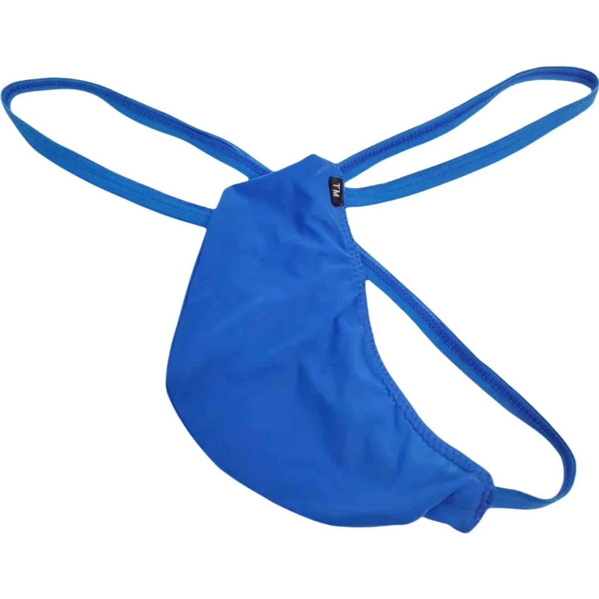 High Elastic Ice Silk Men's T-back, Low-rise G-string with U-shaped Pouch