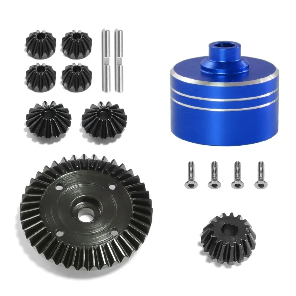 For TAMIYA XV02 TT02 TT02B 1/10 RC Car Upgrade Parts Differential Teeth Shell +Ring Gear & Bevel Gear Kit