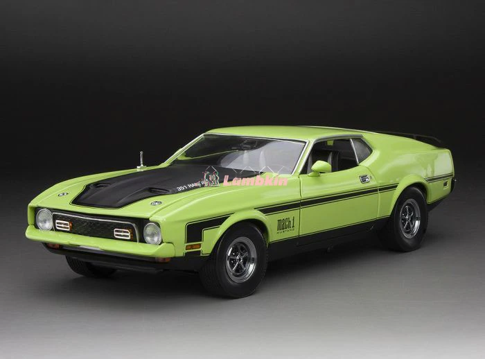 Sunstar 1/18 1971 mastung American Muscle Car Mach 1 green black Model Gift Collectible Model Ornament Alloy Miniature Car Model