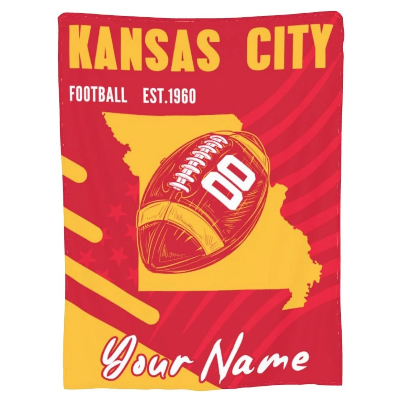 

Customized Blanket Detroit Blanket Men's Gift Women Personalized Fans Add Name and Number Blanket