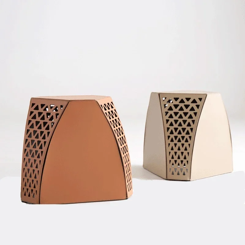 

Табурет для пеленания обуви, бытовой низкий табурет, легкий роскошный дизайнерский седло для гостиной, кожаный диван