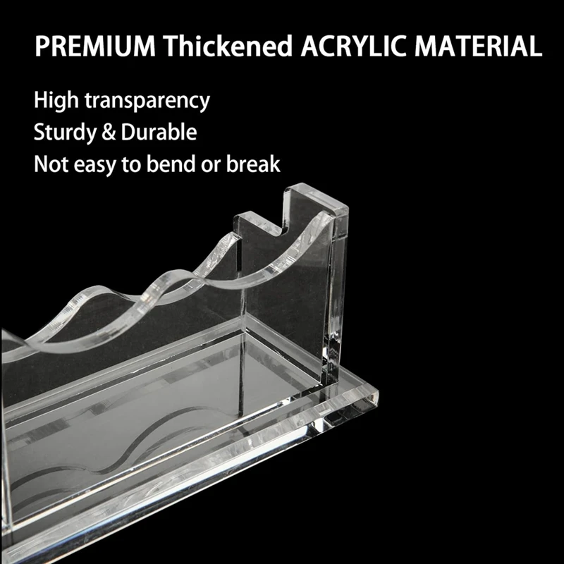 ชั้นวางกระเป๋าเก็บบัตรธุรกิจแนวนอนใสสำหรับตั้งโต๊ะทำจากอะคริลิคชั้นวางของจัดระเบียบผู้ที่ใส่บัตรทนทาน