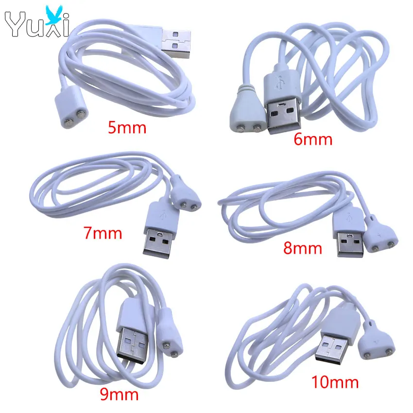 YuXi 80cm Magnetic Charging Cable 2Pin Center Spacing 5/6/7/8/9/10mm USB Power Charger Cord For Smart Device