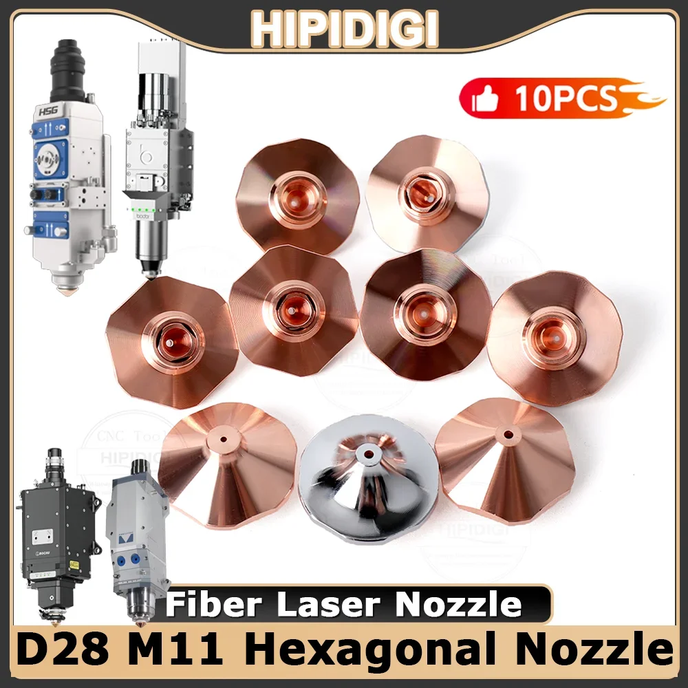 D28 M11 Hexagonal Nozzle BODOR D28 Plate Cutting Nozzle HSG BOCI D28 High Speed Bevel Cutting Nozzle for BODOR HSG HANs BOCI