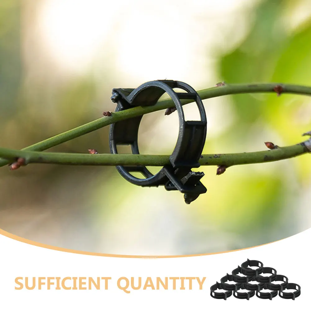 

50pcs Plant Support Vine Stem Clips Tomato Orchid Plastic Trellis Clamp Durable Pp Garden Supplies Plant Grafting Clips Climbing