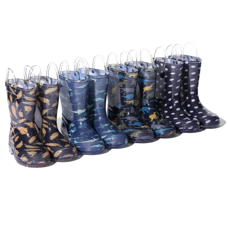 

Kids Cartoon Print Rain Boots | Non-Slip Soft Sole Waterproof Rain Shoes for Boys Girls | Children's Ankle Rain Boots