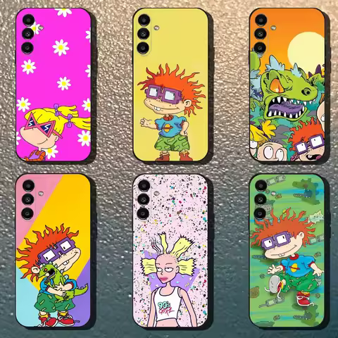 Rugrat Chuckie Angelica Phone Case For Samsung Galaxy A13,A21s,A22,A31,A32,A52,A53,A71,A80,Soft Black Shell