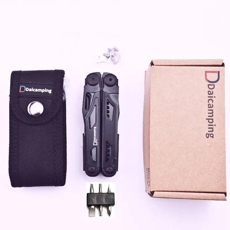 Daicamping DL1B Multi Tools with Clip Pliers, Folding Knife & Saw — Versatile Tool Kit for Camping, Home, & Emergencies