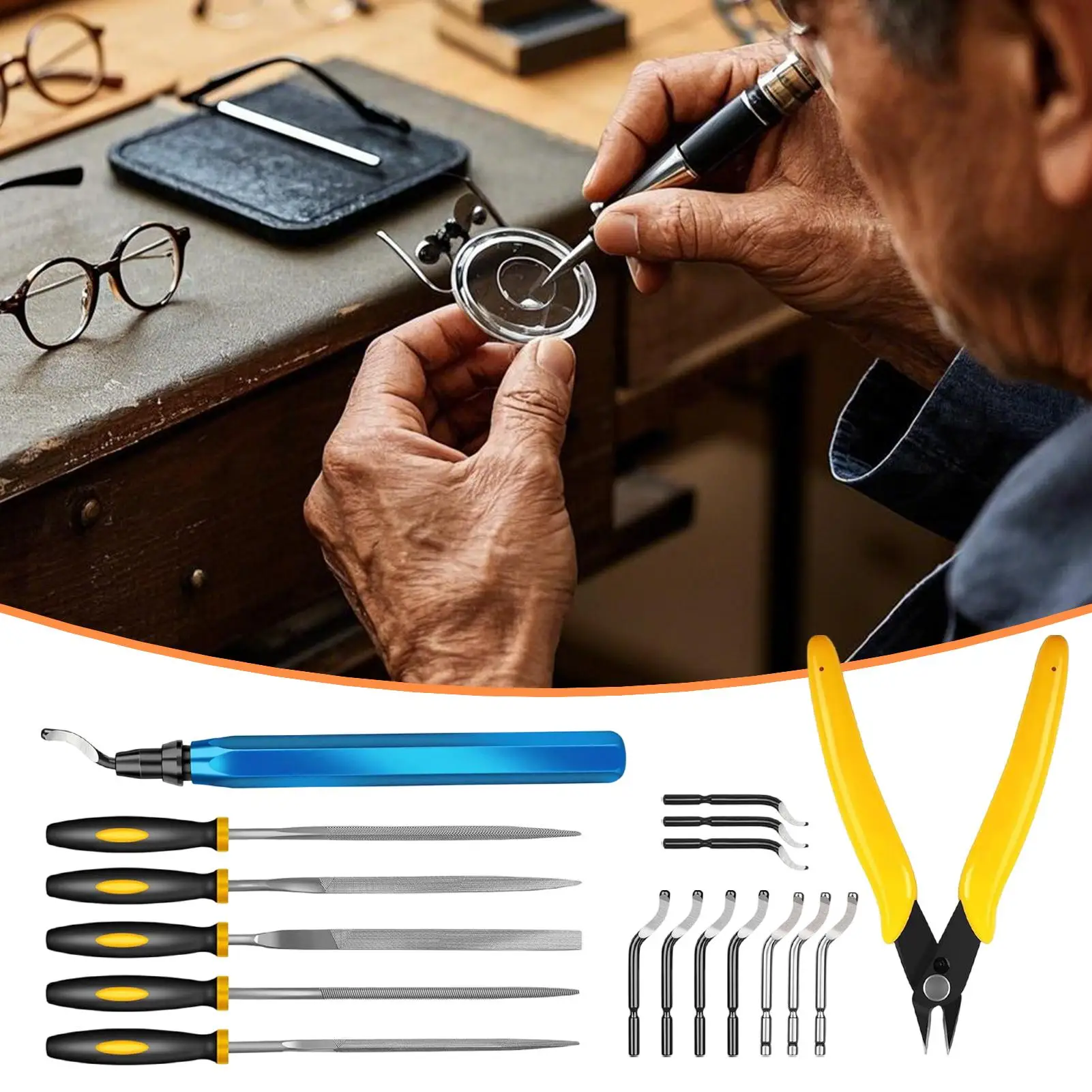 3D Print Deburring Tool Set Removing Carbon Steel Multipurpose Portable Kit Deburring Tool Set 3D Print For Home Indoor Inside