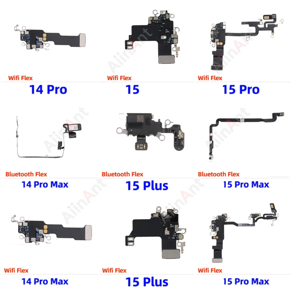 AiinAnt Bluetooth GPS Cellular Antenna NFC WI-FI Signal Wifi Flex Cable For iPhone 14 15 Pro Max Plus mini Phone Repair Parts