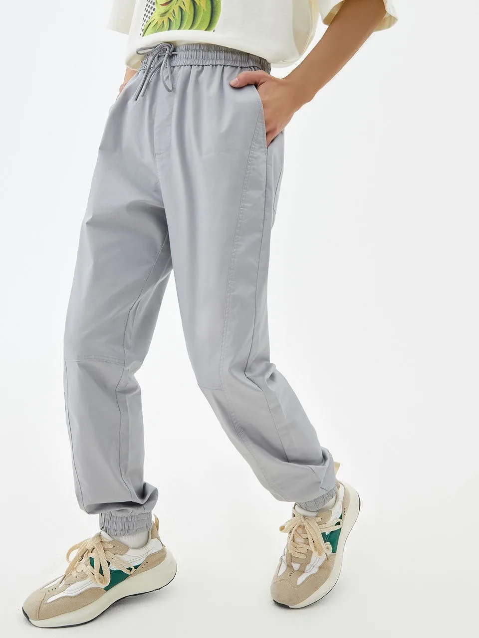 

Весенне-летние мужские повседневные брюки свободного кроя с эластичной резинкой на талии, модные легкие спортивные брюки с прямыми штанинами, Cool Sensation