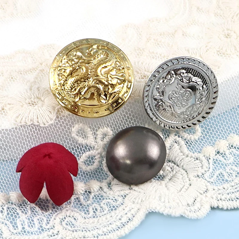 

20Pcs 15-25mm Metal Buttons Vintage Round Clasp for Jacket Jeans Shirt Garment Decor Button DIY Sewing Hardware Accessories