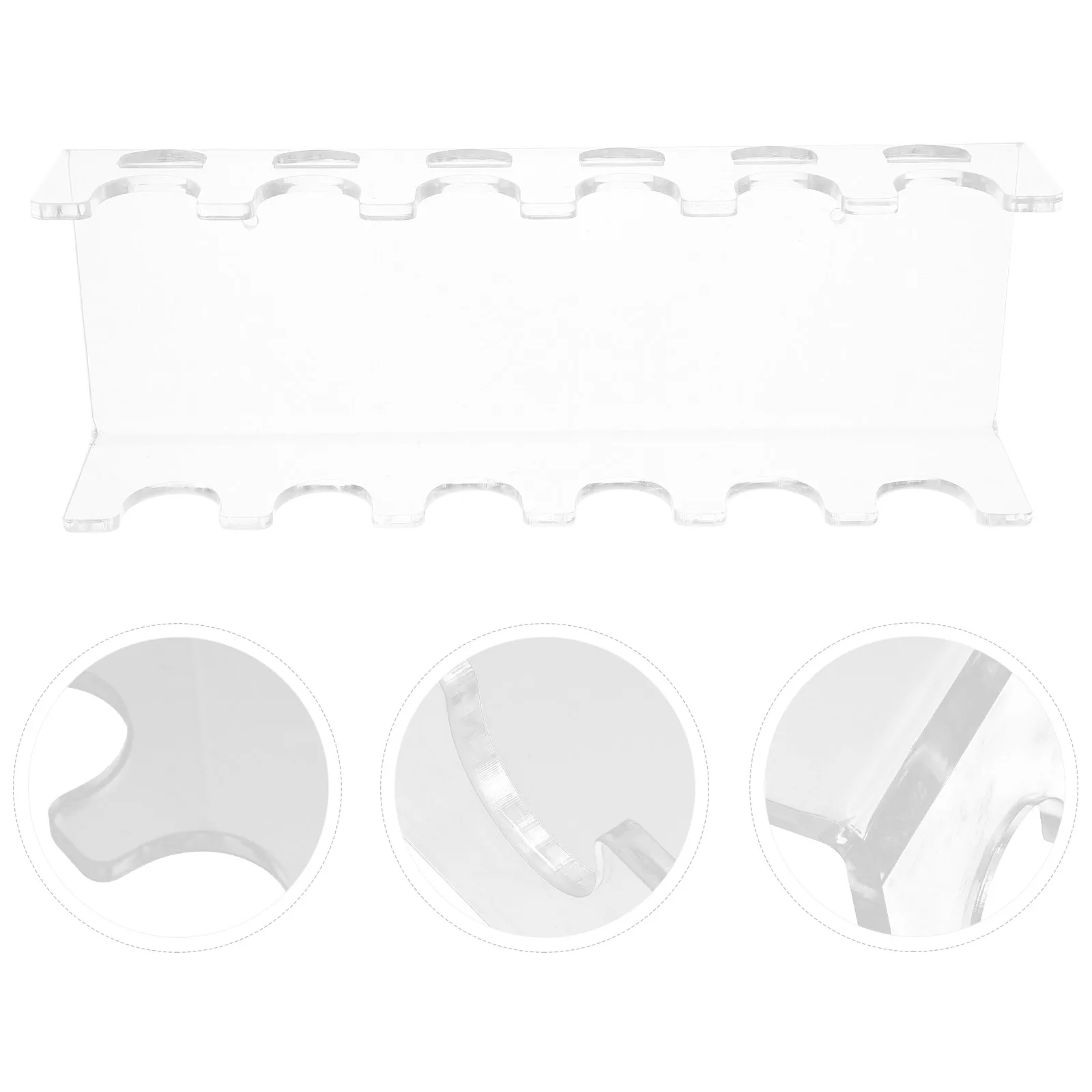 

Portable 6-Slot Trapezoidal Pipette Holder Clear Lab Storage Display Rack For Micropipettes Scientific Tube Rack Space-Saving