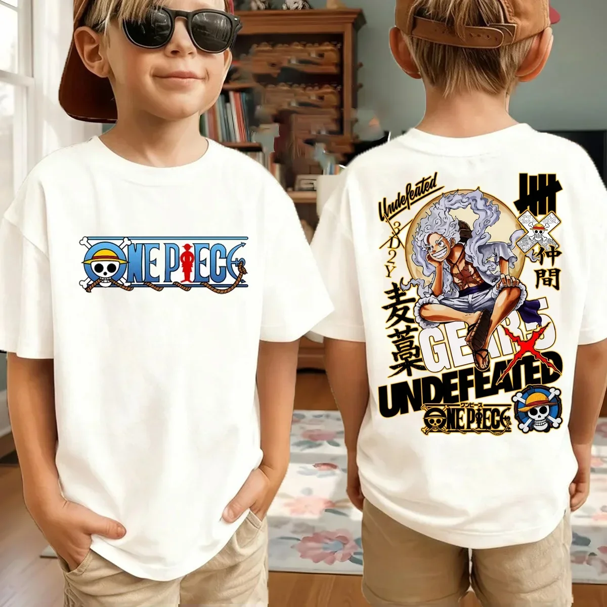 One Piece Japanese Anime Printed Men's T-Shirt Roronoa Zoro Boy Children's Harajuku Short Sleeve Kids Luffy T-shirt Clothing